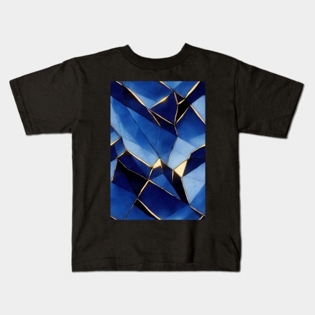 Jewel Pattern - Blue Sapphire, for a bit of luxury in your life! #5 Kids T-Shirt by Endless-Designs